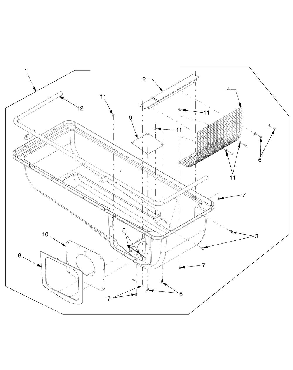 Cover Assembly Diagram and Parts List for 284 190100 Cub Cadet Lawn Tractor